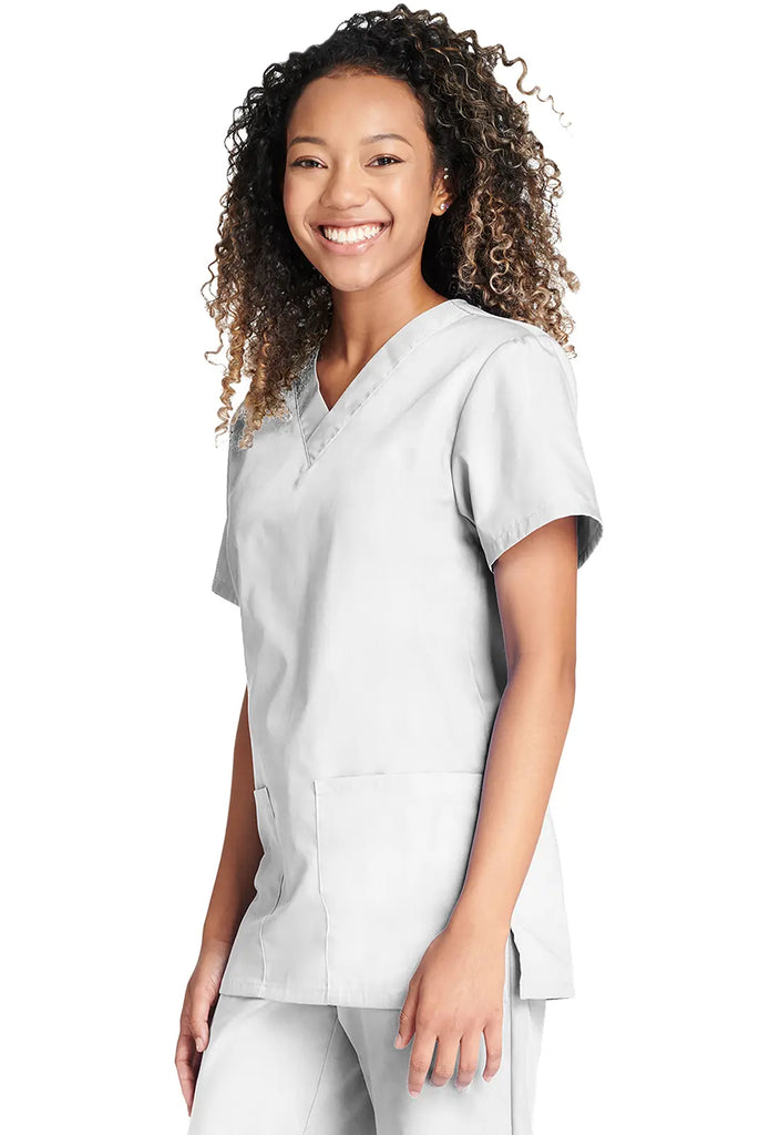 Cherokee Scrubs Unisex Top and Pant Set White | scrub-supply.com