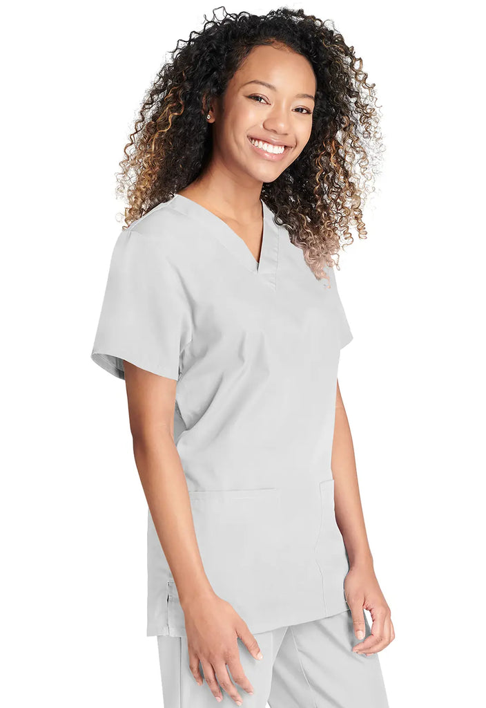 Cherokee Scrubs Unisex Top and Pant Set White | scrub-supply.com