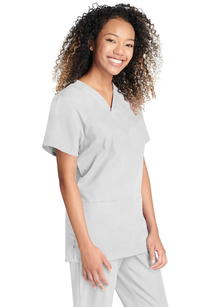 Cherokee Scrubs Unisex Top and Pant Set White | scrub-supply.com