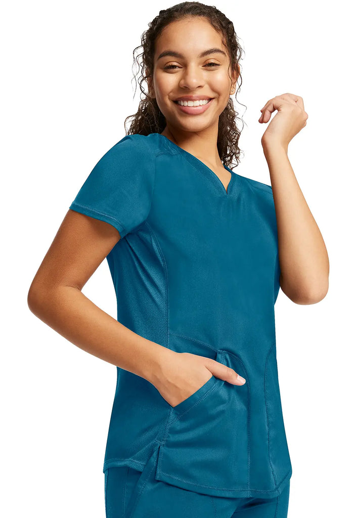 Cherokee Scrubs Women's V-Neck Top Caribbean Blue | scrub-supply.com