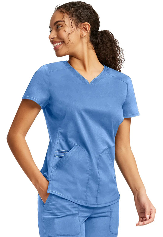 Cherokee Scrubs Women's V-Neck Top Ceil Blue | scrub-supply.com
