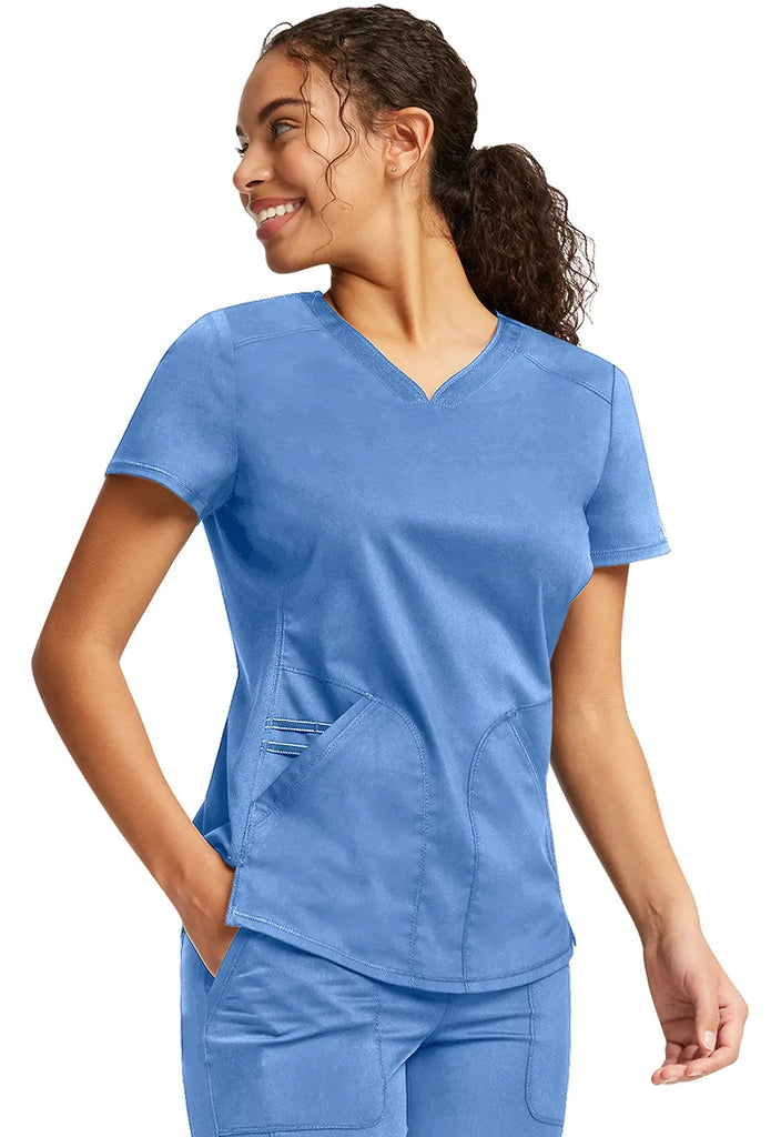 Cherokee Scrubs Women's V-Neck Top Ceil Blue | scrub-supply.com