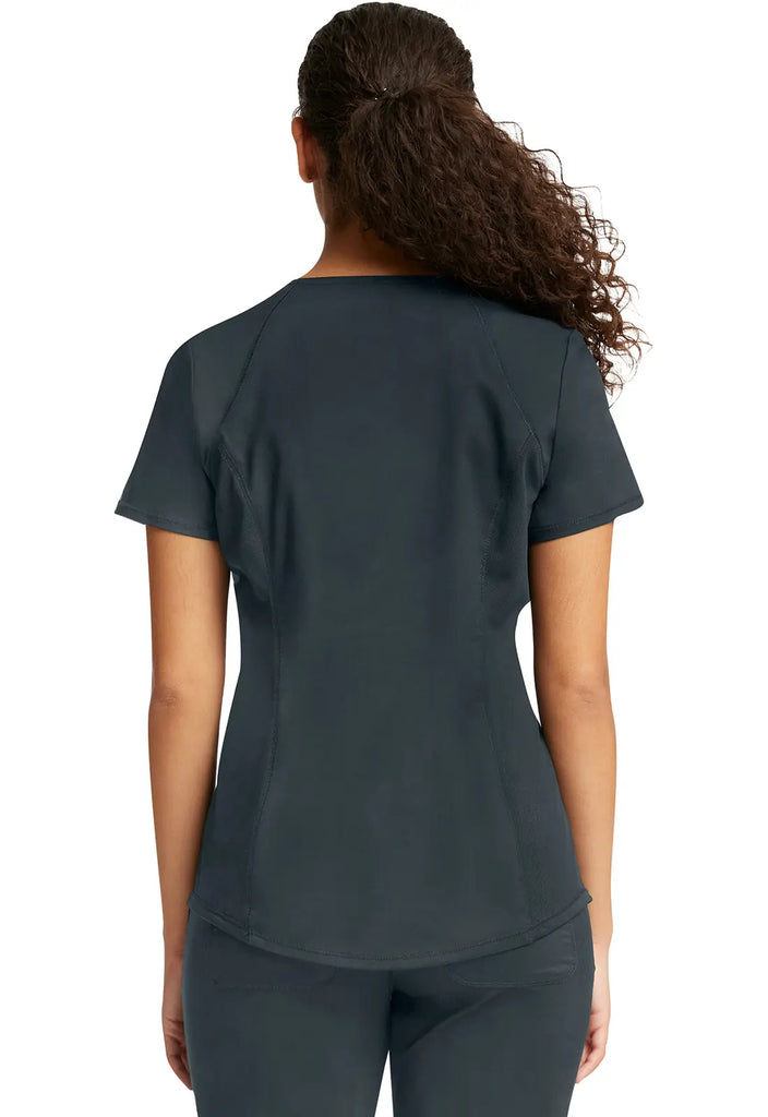 Cherokee Scrubs 2-Pocket V-Neck Top Pewter | scrub-supply.com