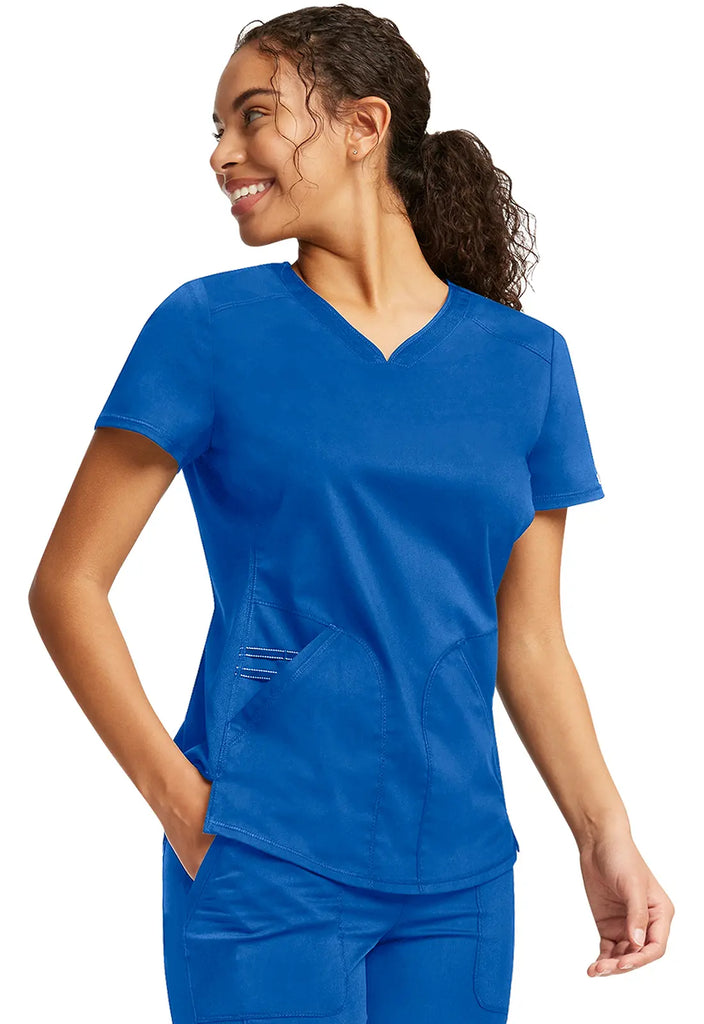 Cherokee Scrubs Women's V-Neck Top Royal Blue | scrub-supply.com