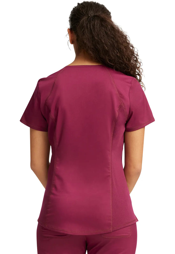 Cherokee Scrubs Women's V-Neck Top Wine | scrub-supply.com