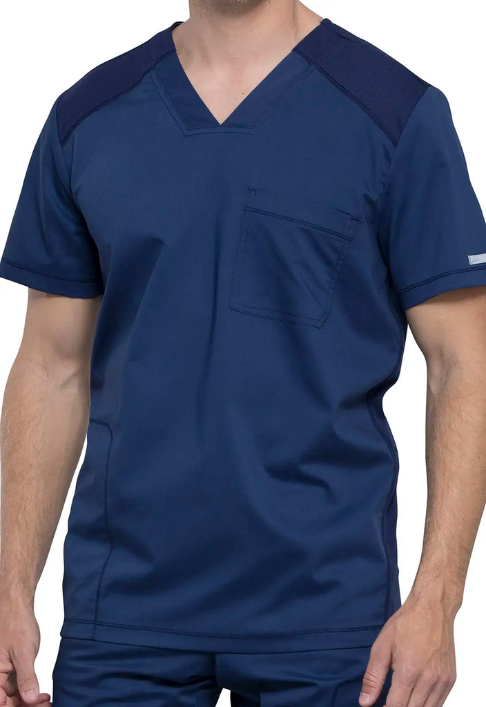 Cherokee Scrubs 2-Pocket Men's V-Neck Top Navy | scrub-supply.com