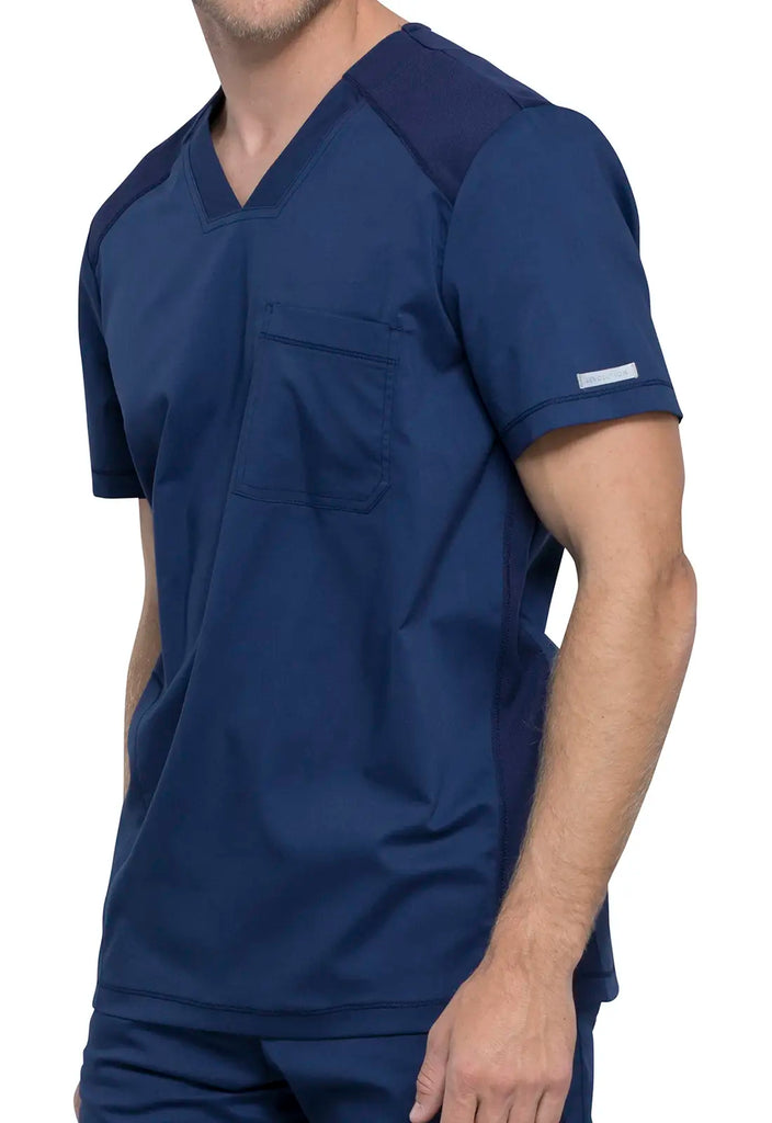 Cherokee Scrubs 2-Pocket Men's V-Neck Top Navy | scrub-supply.com