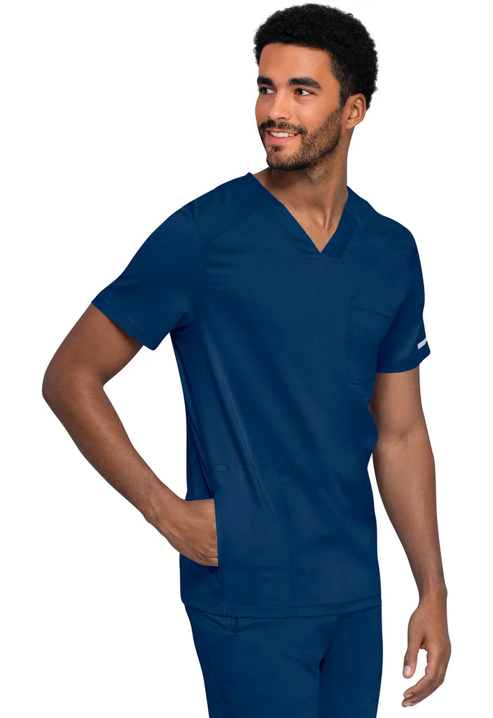 Cherokee Scrubs Men's 2-Pocket Men's V-Neck Top Navy | scrub-supply.com