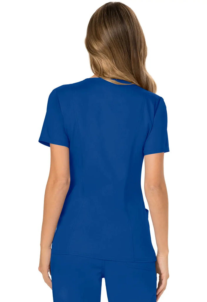 Cherokee Scrubs Women's Mock Wrap Top Galaxy Blue | scrub-supply.com
