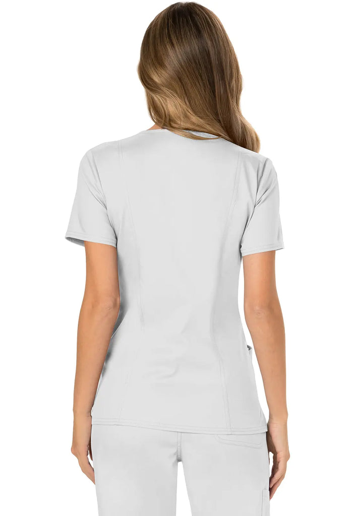 Cherokee Scrubs Women's 3-Pocket Mock Wrap Top White | scrub-supply.com