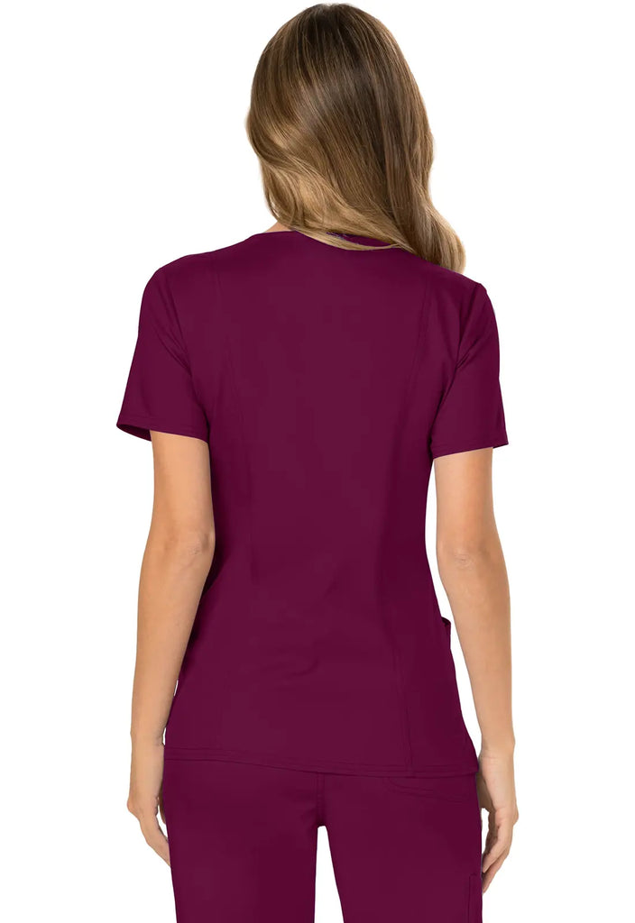 Cherokee Scrubs Women's 3-Pocket Mock Wrap Top Wine | scrub-supply.com