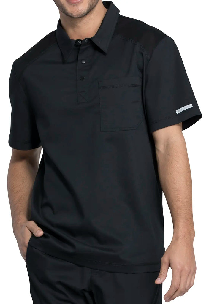 Cherokee Scrubs Men's Polo Shirt Black | scrub-supply.com