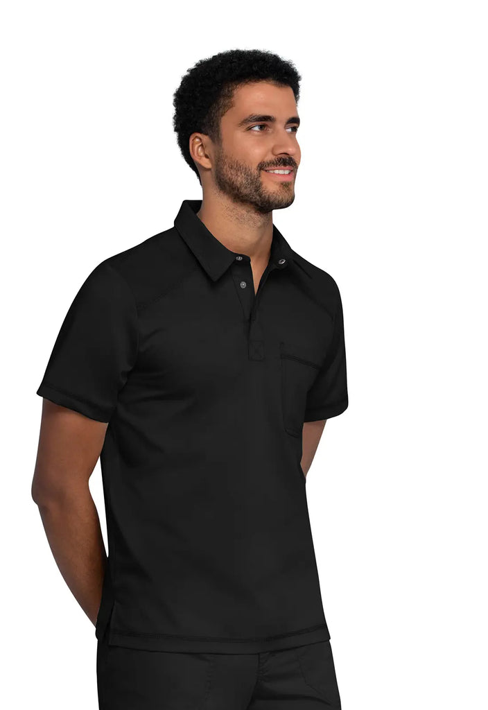 Cherokee Scrubs Men's Polo Shirt Black | scrub-supply.com