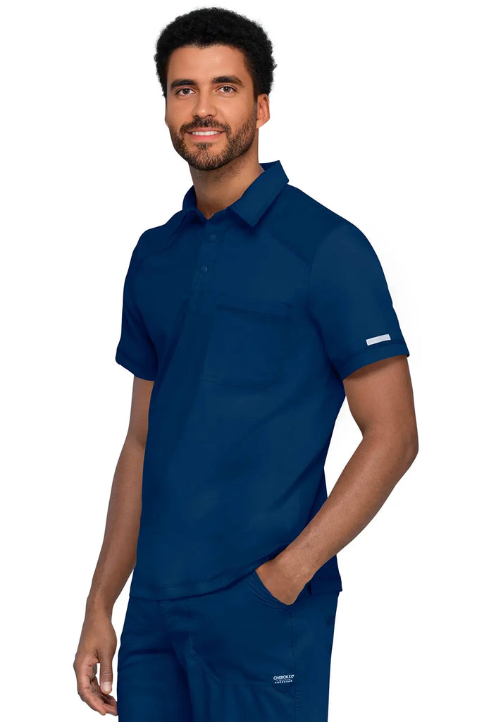 Cherokee Scrubs Men's Polo Shirt Navy | scrub-supply.com