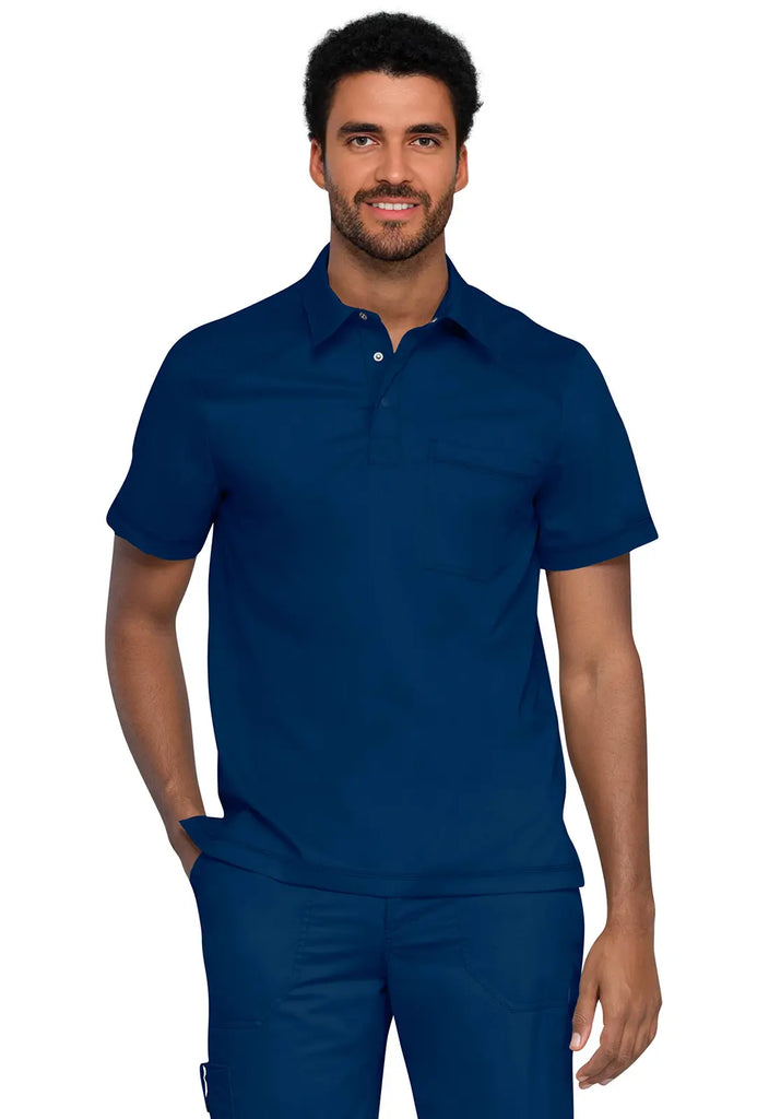 Cherokee Scrubs Men's Polo Shirt Navy | scrub-supply.com