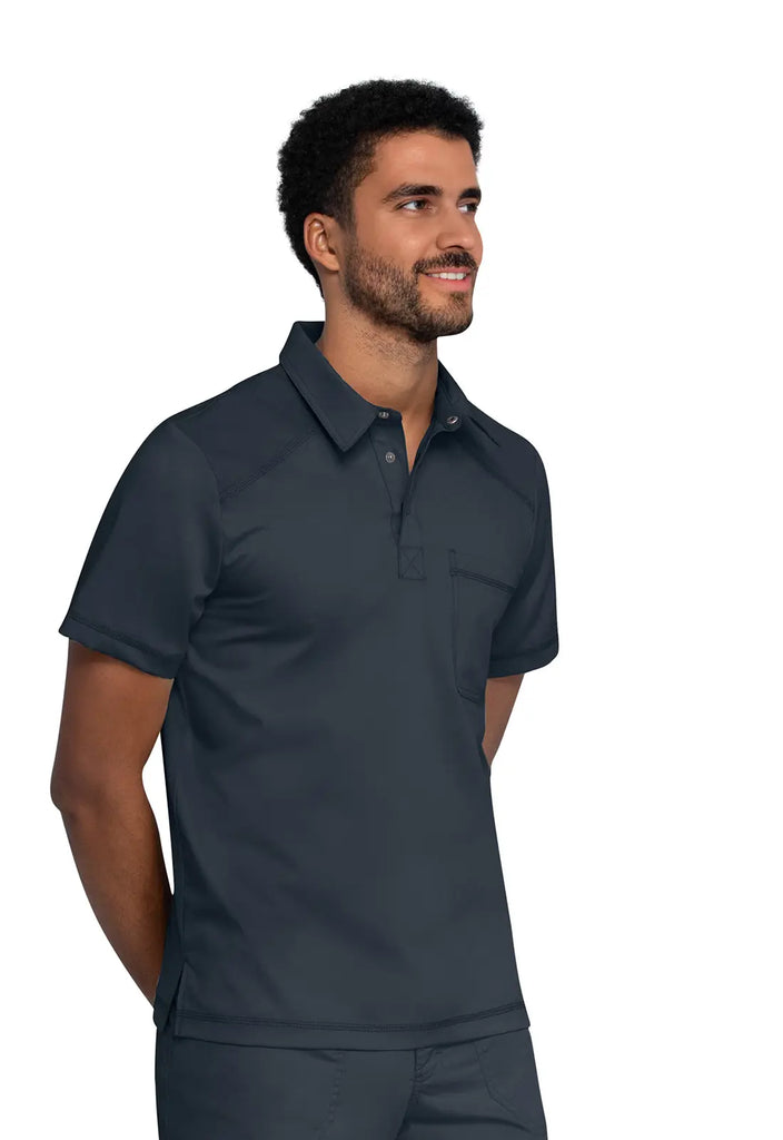 Cherokee Scrubs Men's Polo Shirt Pewter | scrub-supply.com