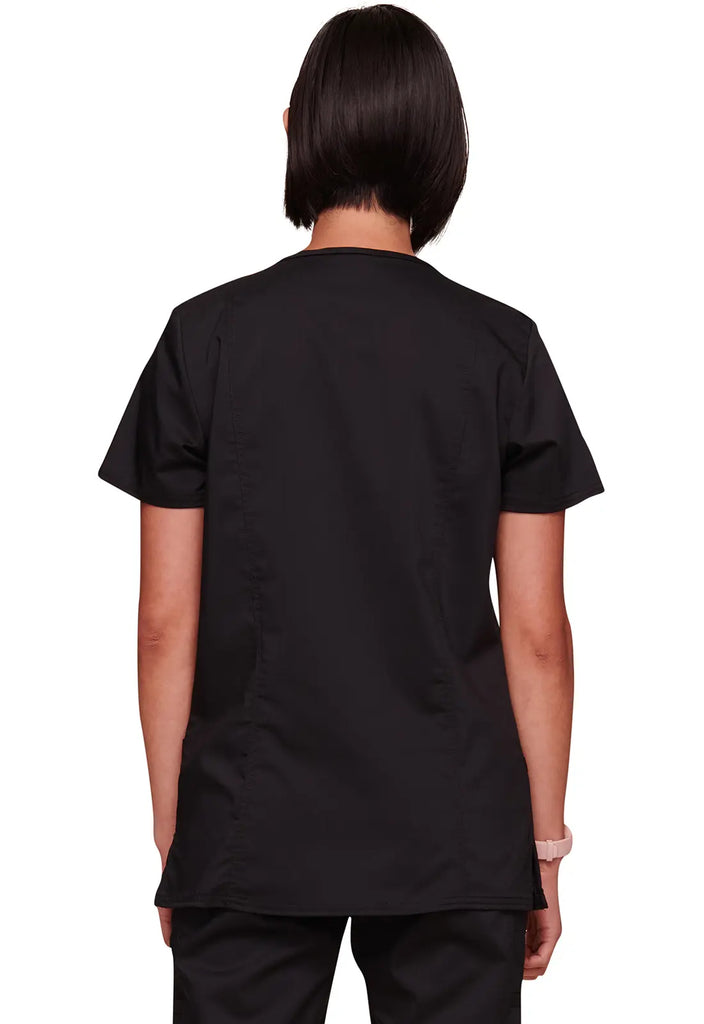 Cherokee Scrubs Women's Revolution 3-Pocket V-Neck Top Black | scrub-supply.com