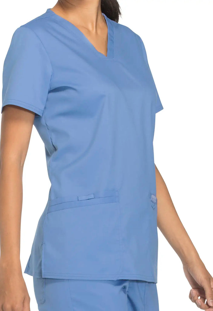 Cherokee Scrubs Revolution 3-Pocket V-Neck Top Ceil Blue | scrub-supply.com