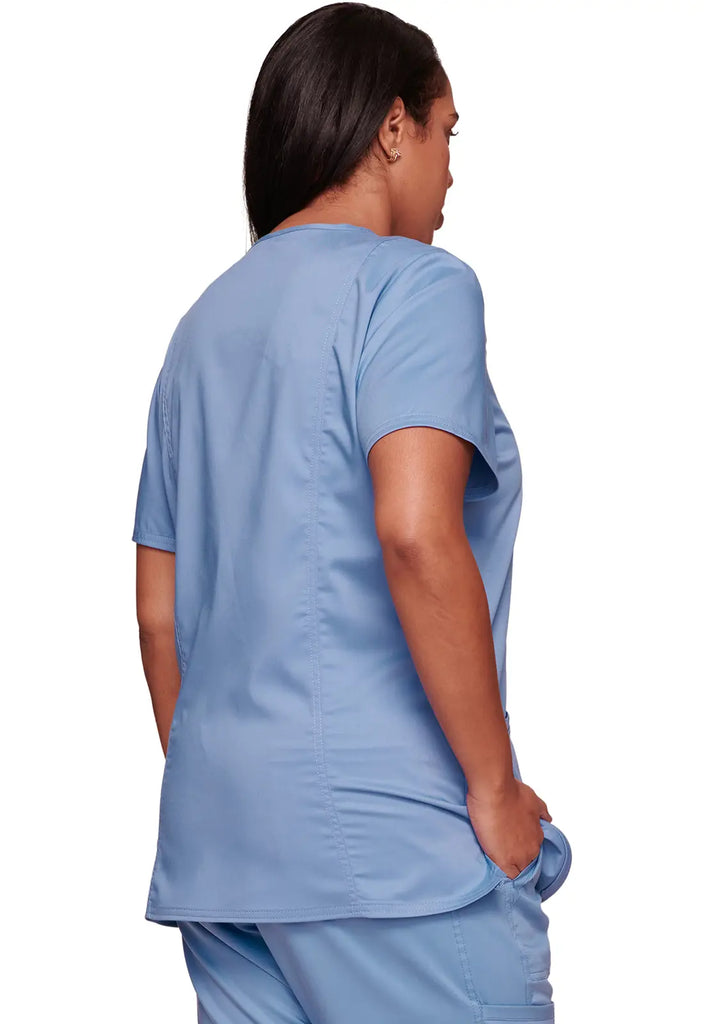 Cherokee Scrubs Women's Revolution 3-Pocket V-Neck Top Ceil Blue | scrub-supply.com