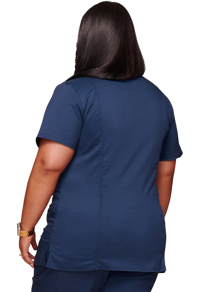 Cherokee Scrubs Women's Revolution 3-Pocket V-Neck Top Navy | scrub-supply.com