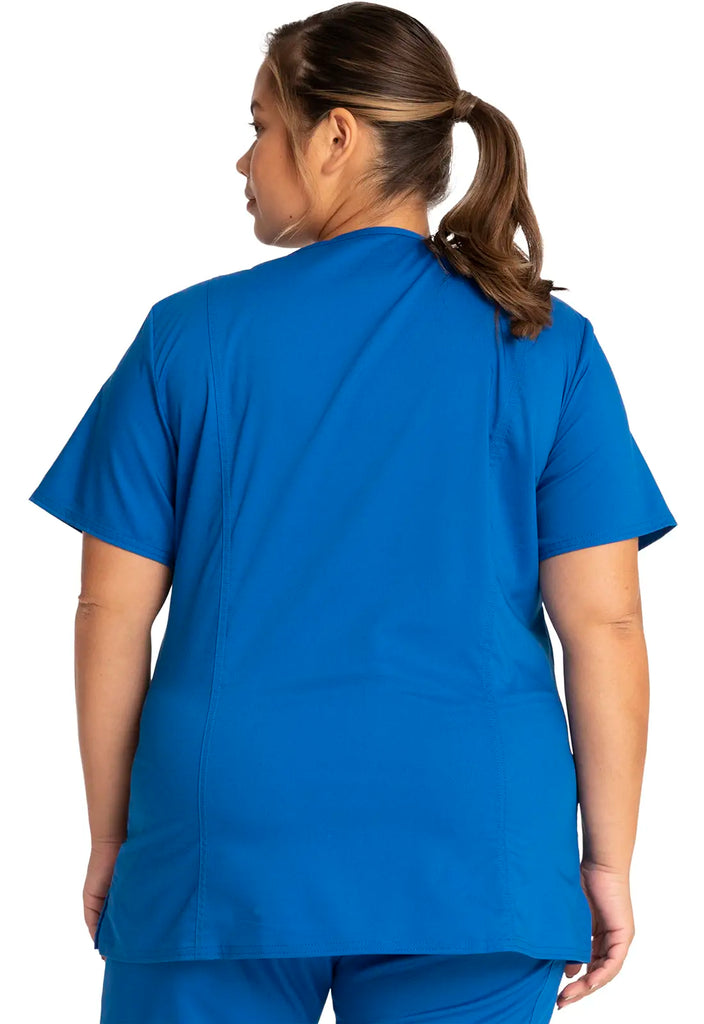 Cherokee Scrubs Revolution 3-Pocket V-Neck Top Royal Blue | scrub-supply.com