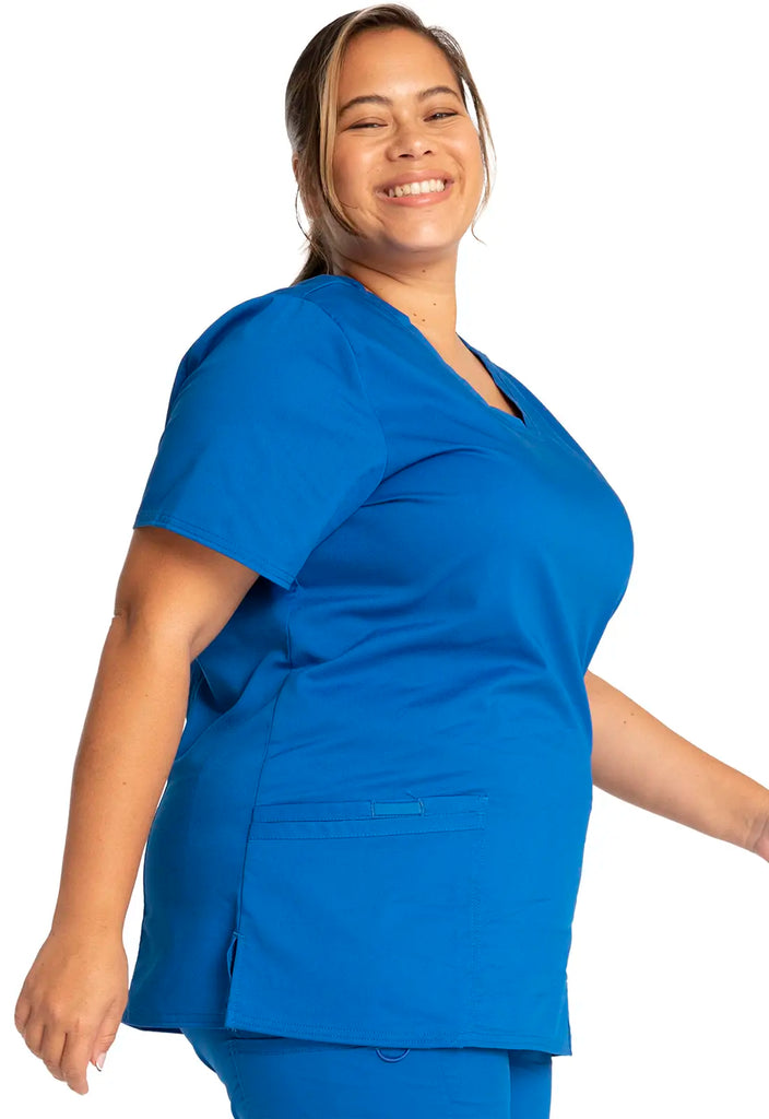 Cherokee Scrubs Revolution 3-Pocket V-Neck Top Royal Blue | scrub-supply.com