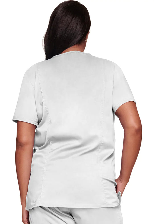 Cherokee Scrubs Women's Revolution 3-Pocket V-Neck Top White | scrub-supply.com