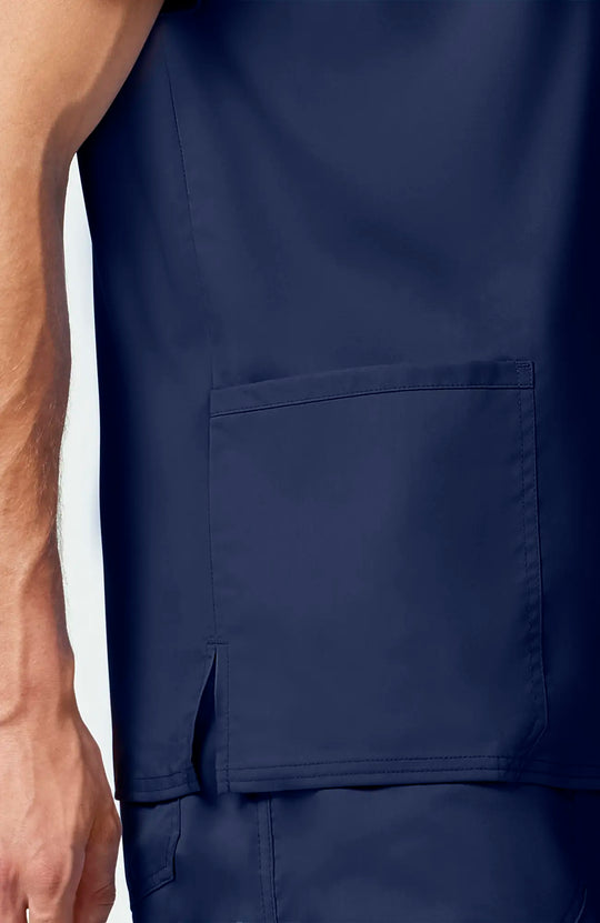 Cherokee Scrubs Men's 3-Pocket V-Neck Top Navy | scrub-supply.com