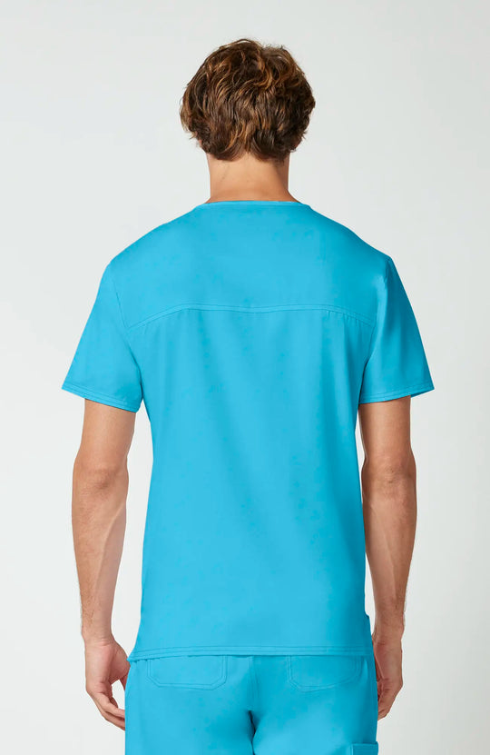 Cherokee Scrubs Men's 3-Pocket V-Neck Top Turquoise | scrub-supply.com