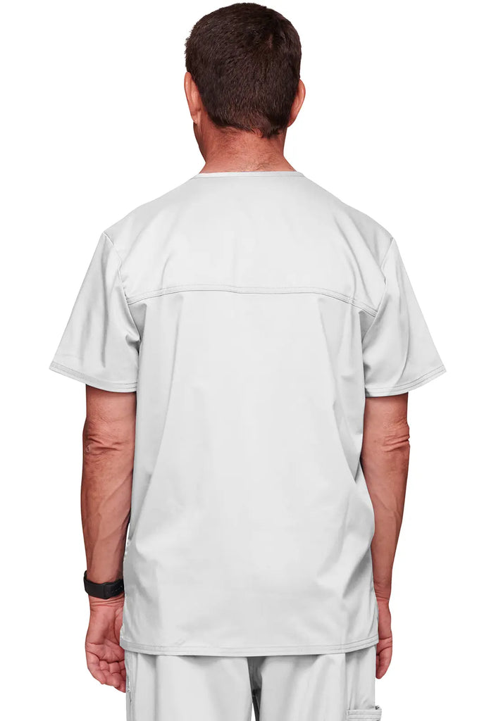 Cherokee Scrubs 3-Pocket Men's V-Neck Top White | scrub-supply.com