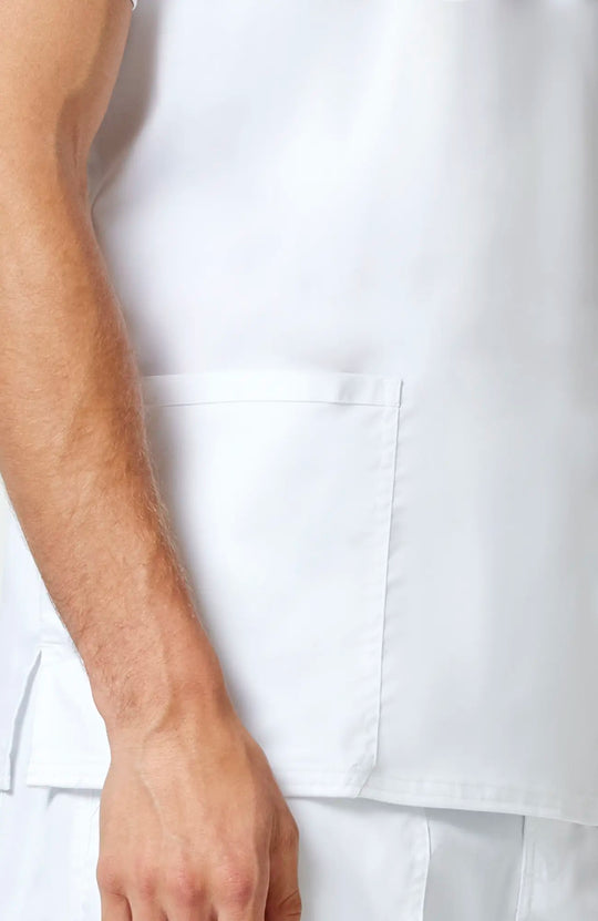 Cherokee Scrubs Men's 3-Pocket V-Neck Top White | scrub-supply.com
