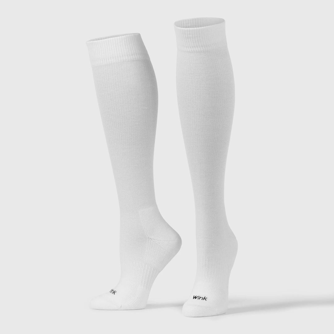 Wink Scrubs Unisex Compression Socks White | scrub-supply.com