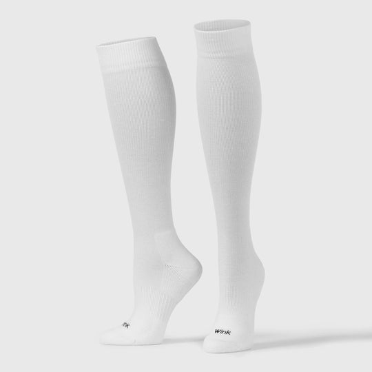 Wink Scrubs Unisex Compression Socks White | scrub-supply.com