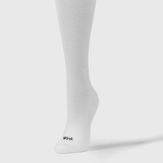 Wink Scrubs Unisex Compression Socks White | scrub-supply.com