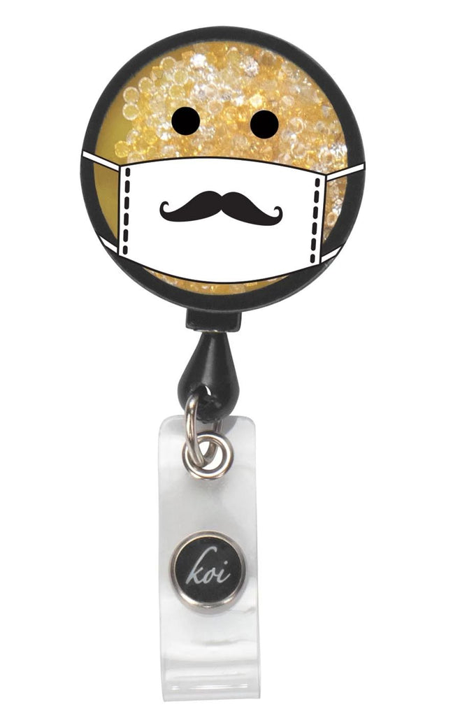 Koi Shaker Badges Masked Smiley - A156-SMY-OS by scrub-supply.com