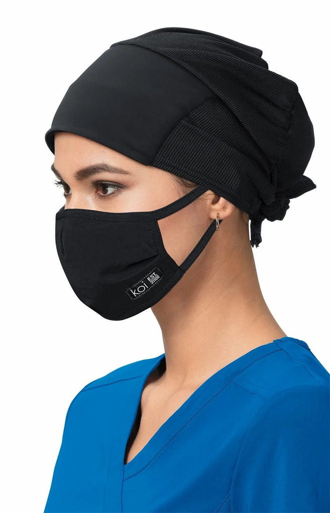 Koi Face Mask with exchangeable filters Black - A159-02-OS by scrub-supply.com