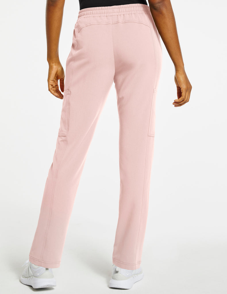 Jaanuu Women's 8-Pocket Slim Cargo Pant - Petite Blushing Pink -  by scrub-supply.com