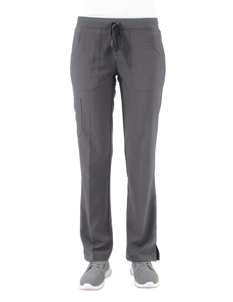 Life Threads Women's Active Straight Leg Cargo Pant - Tall Pewter - 1528-PEW-XXXL-T by scrub-supply.com