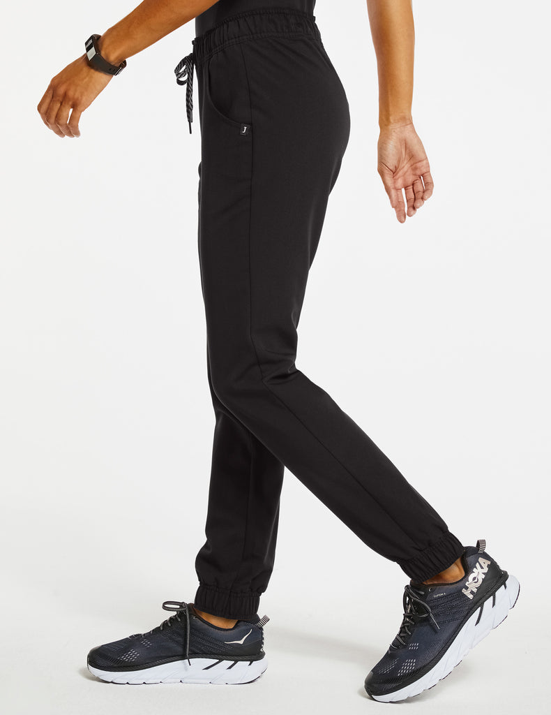 Jaanuu Women's Essential 5-Pocket Jogger - Tall Black -  by scrub-supply.com