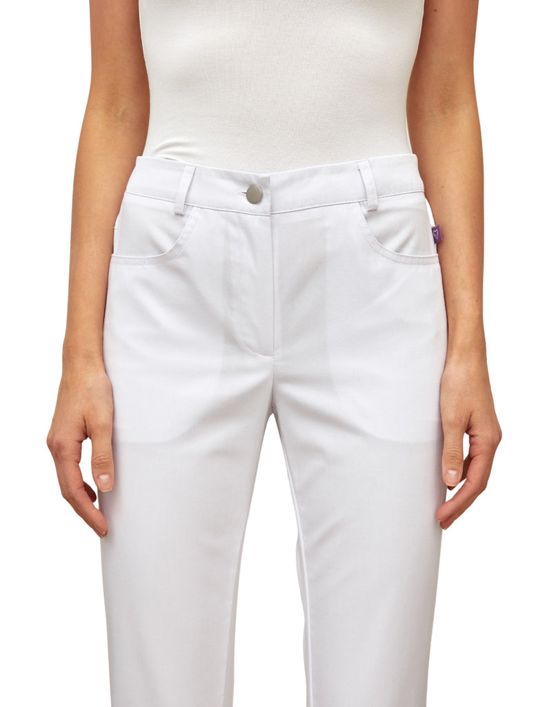 Treat in Style Classic Medical Trousers White -  by scrub-supply.com