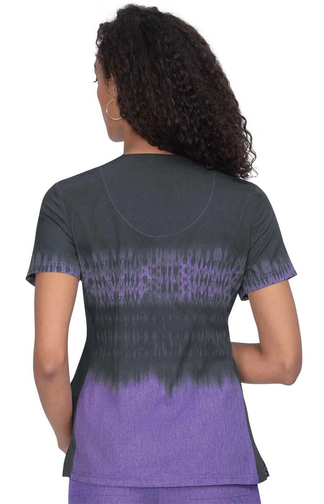 Koi Cali Top Charcoal Heather Soft Pink Ombre -  by scrub-supply.com