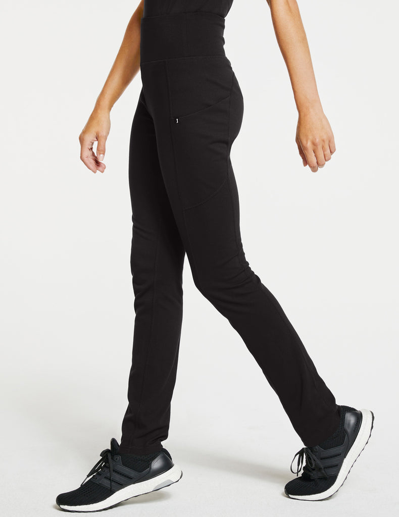 Jaanuu Women's High-Waist Yoga Pant Black -  by scrub-supply.com