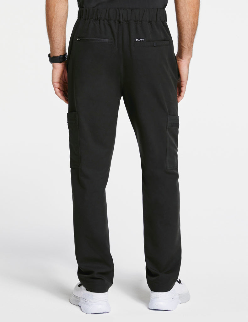 Jaanuu Men's 11-Pocket Relaxed-Fit Pant Black -  by scrub-supply.com