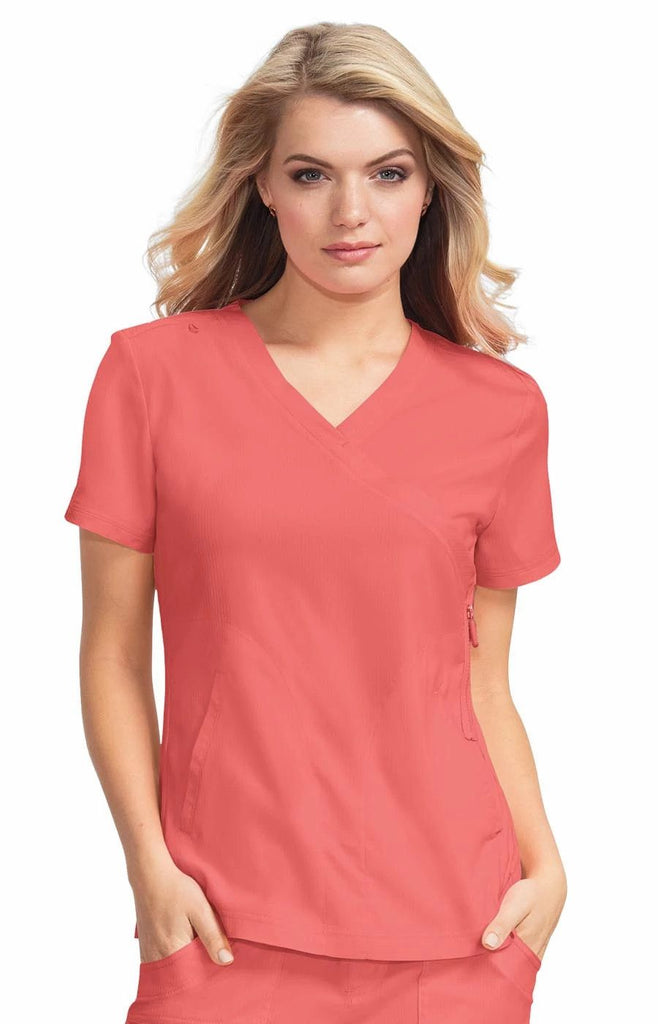 Koi Philosophy Top - Plussize Coral - 316-126-5X by scrub-supply.com