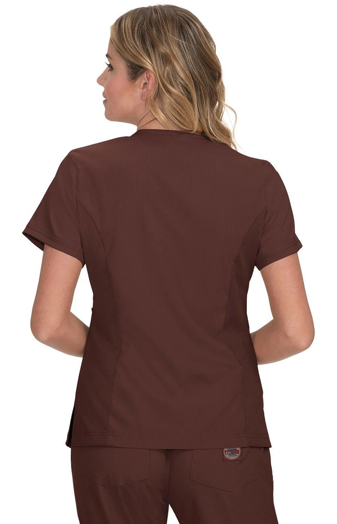 Koi Philosophy Top Brown Taupe -  by scrub-supply.com