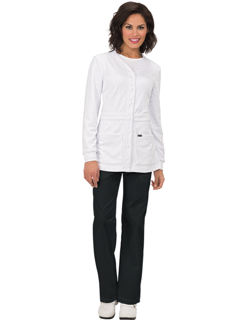 Koi Claire Sweater White - 440-01-3X by scrub-supply.com