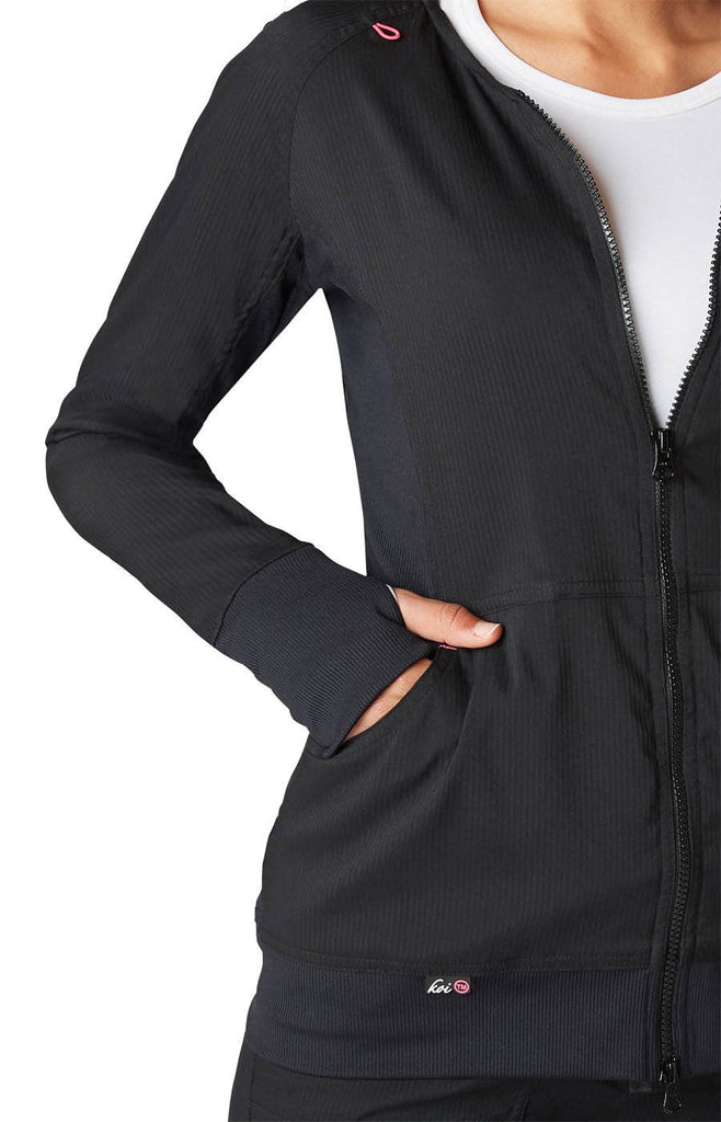 Koi Clarity Jacket Black -  by scrub-supply.com