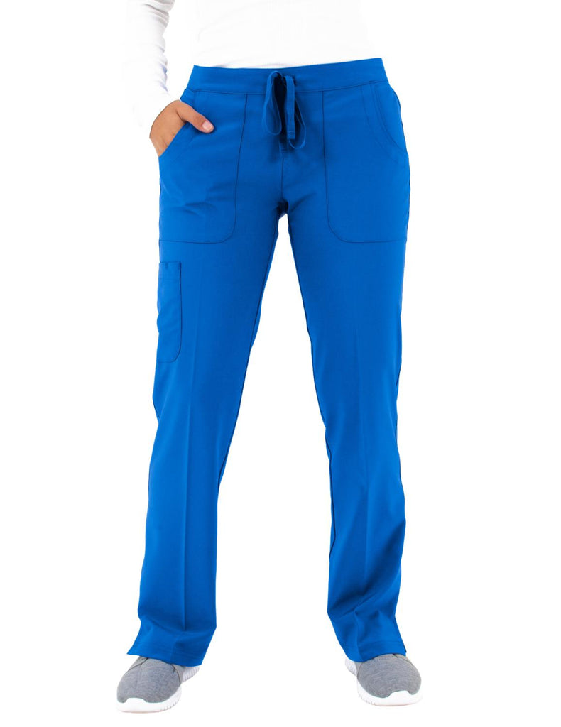 Life Threads Women's Active Straight Leg Cargo Pant Navy Blue -  by scrub-supply.com