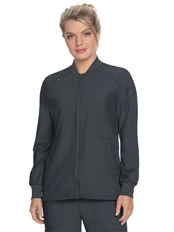 Koi Always in Motion Jacket Charcoal - 458-77-5X by scrub-supply.com