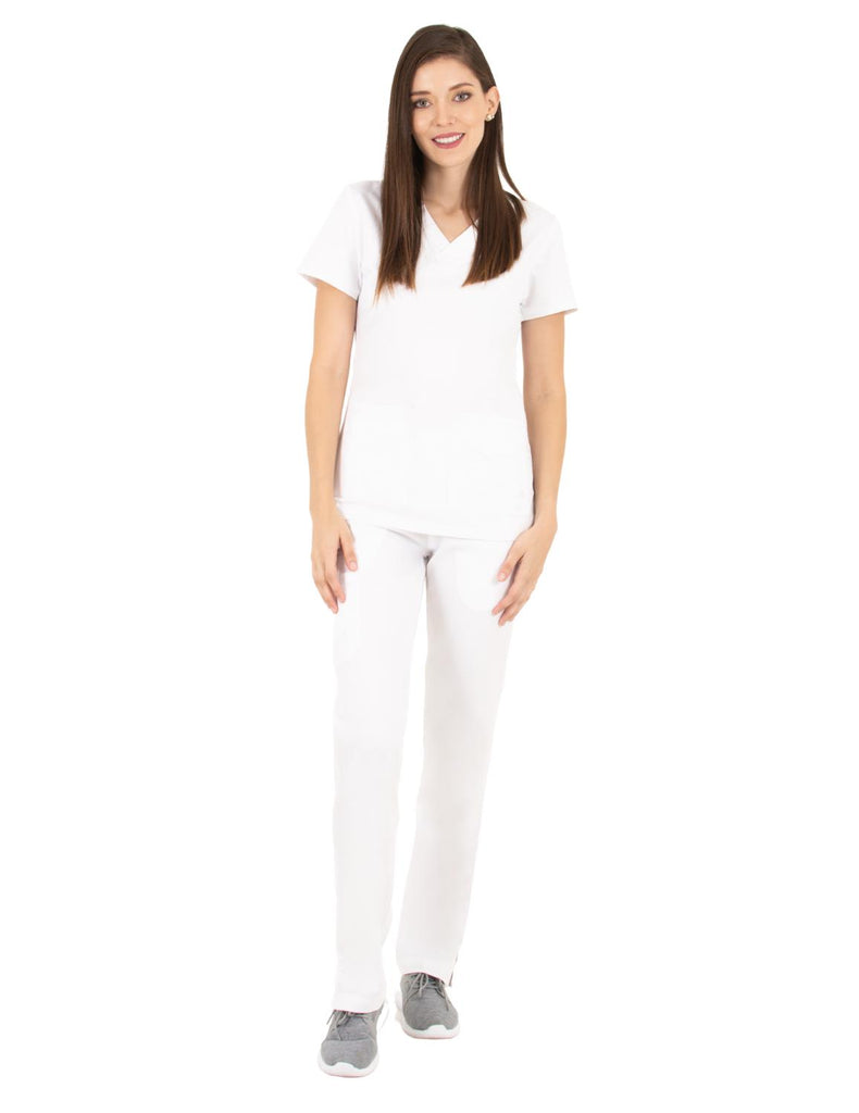 Life Threads Women's Ergo 2.0 Utility Pant - Tall White -  by scrub-supply.com